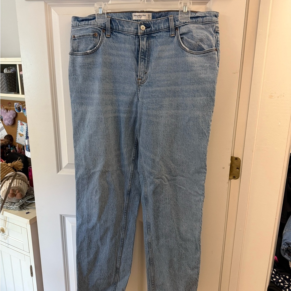 Abercrombie & Fitch Blue Straight Leg Jeans Classic Style